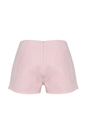 Pembe Age Organik Keten Şort