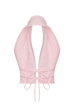 Pembe Organik Keten Top