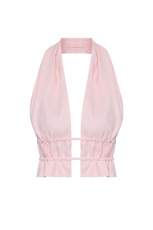 Pembe Organik Keten Top