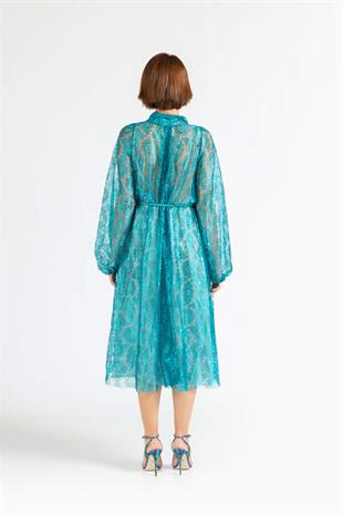 FORTE FORTE Halat Kemerli Astarlı Kaftan