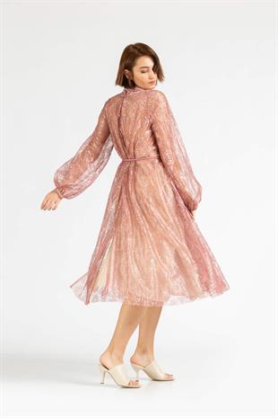 FORTE FORTE Halat Kemerli Astarlı Kaftan