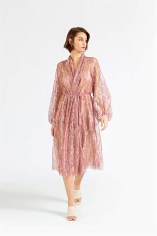 FORTE FORTE Halat Kemerli Astarlı Kaftan
