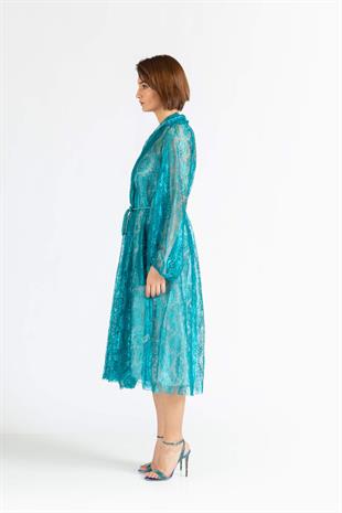 FORTE FORTE Halat Kemerli Astarlı Kaftan