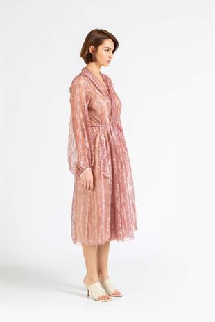 FORTE FORTE Halat Kemerli Astarlı Kaftan