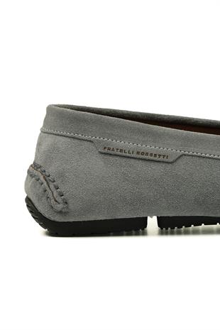 Gri Süet Erkek Loafer