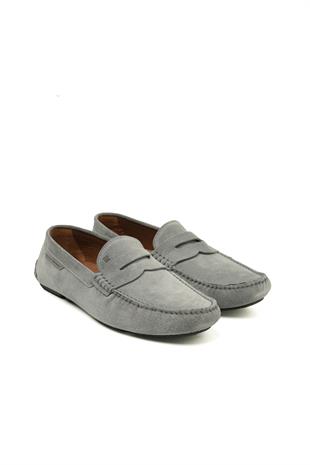 Gri Süet Erkek Loafer