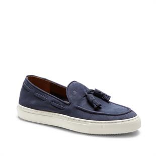 Lacivert Püsküllü Deri Loafer