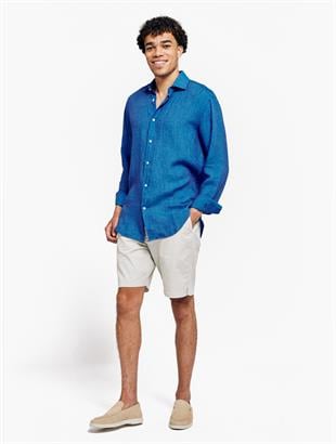 Antonio Mavi Keten Gömlek