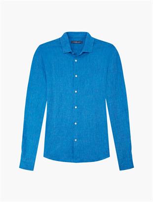 Antonio Mavi Keten Gömlek