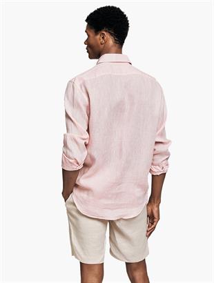 Antonio Pembe Keten Gömlek