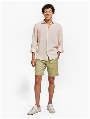 Antonio Somon Rengi Keten Gömlek