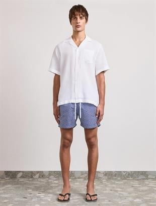 Desenli Lacivert Erkek Mayo