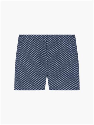 Erkek Desenli Mavi Mayo