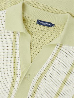 Erkek Yeşil Kroşe Hırka