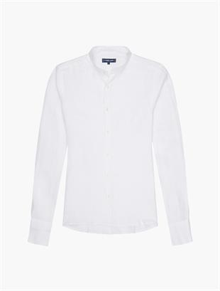 Jorge Beyaz Keten Gömlek