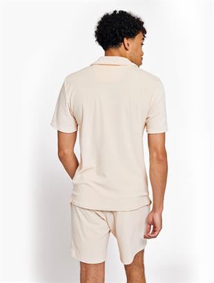 Somon Rengi Pamuk Polo Yaka T-shirt