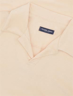 Somon Rengi Pamuk Polo Yaka T-shirt