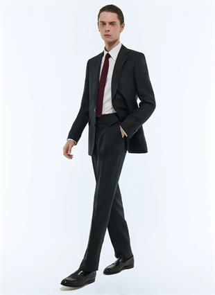 Dar Kesim Keten Ceket