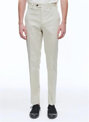 Ekru Düz Kesim Jogger Pantolon