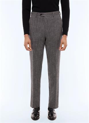 Gri Klasik Kesim Yün Pantolon