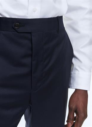 Lacivert Düz Kesim Takım Elbise Pantolonu