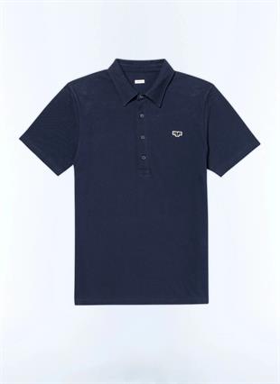 Lacivert Logo Detaylı Pamuk T-shirt