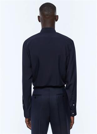 Lacivert Uzun Kollu Gömlek