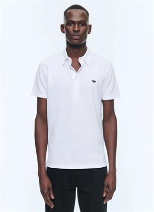 Logo Detaylı Polo Yaka Pamuk T-shirt
