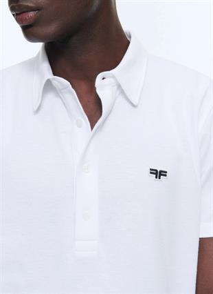 Logo Detaylı Polo Yaka Pamuk T-shirt