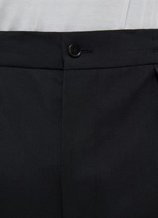 Siyah Rahat Kesim Jersey Pantolon