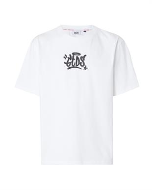 Beyaz Logo Detaylı Erkek T-shirt