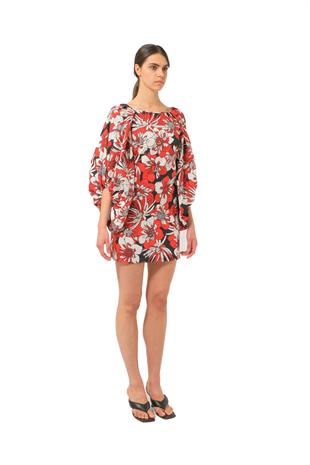 Geniş Kollu Mini Elbise