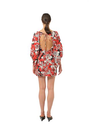 Geniş Kollu Mini Elbise