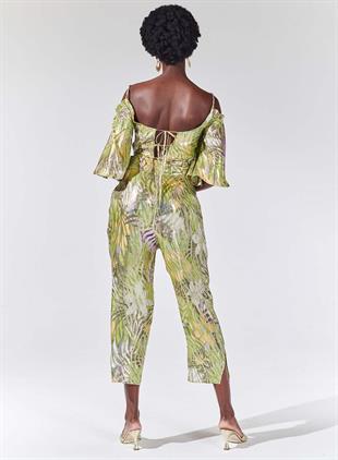 Jakarlı Düşük Bel Pantolon