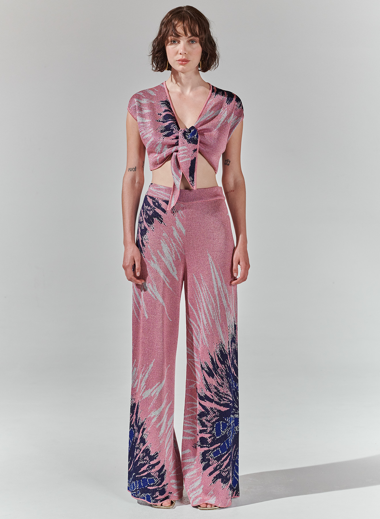 Pembe Geniş Paça Pantolon