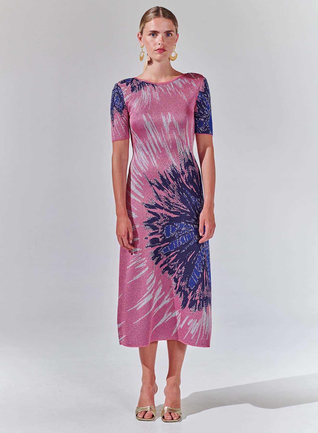 Pembe Midi Elbise