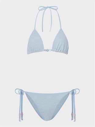 Dokulu Mavi Bikini Takımı