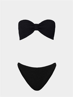 Dokulu Siyah Bikini Takımı
