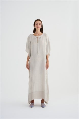 Gri Uzun Elbise