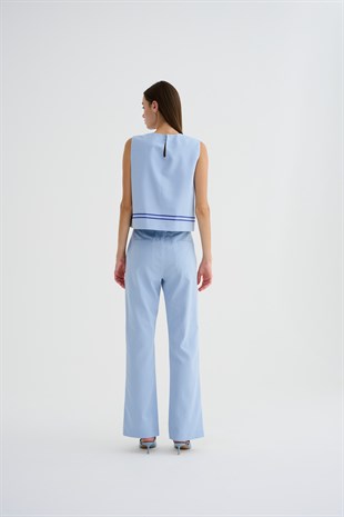 Mavi Çizgili Pantolon