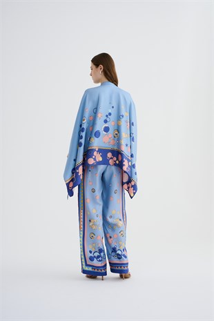 Mavi Desenli Gömlek