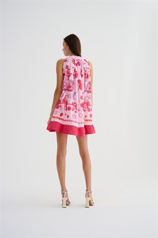 Pembe Mini Elbise