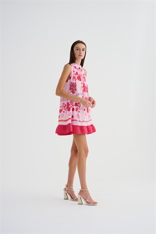 Pembe Mini Elbise