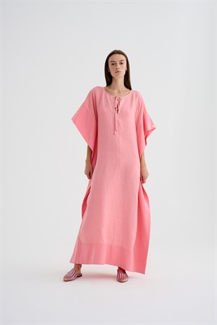 Pembe Uzun Elbise