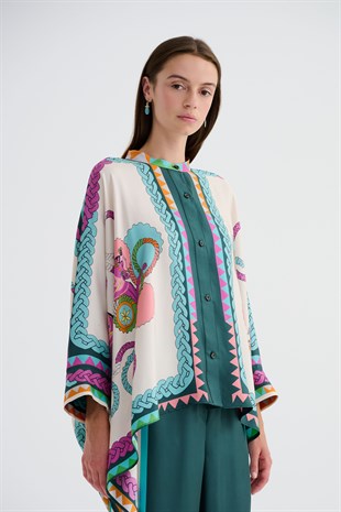 Yeşil Desenli Gömlek