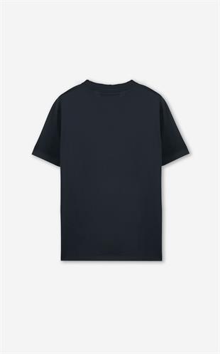 Marilyn Monroe Figürlü Lacivert Bisiklet Yaka T-shirt