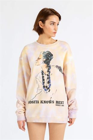 M MISSONI Sıfır Yaka Uzun Kollu Sweatshirt