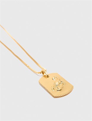 Akrep Burcu Taş Detaylı Kolye