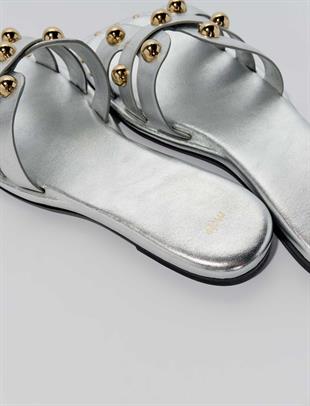 Gümüş Deri Terlik