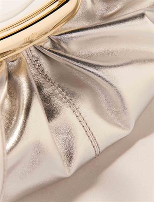 Altın Saplı Gümüş Büzgü Çanta